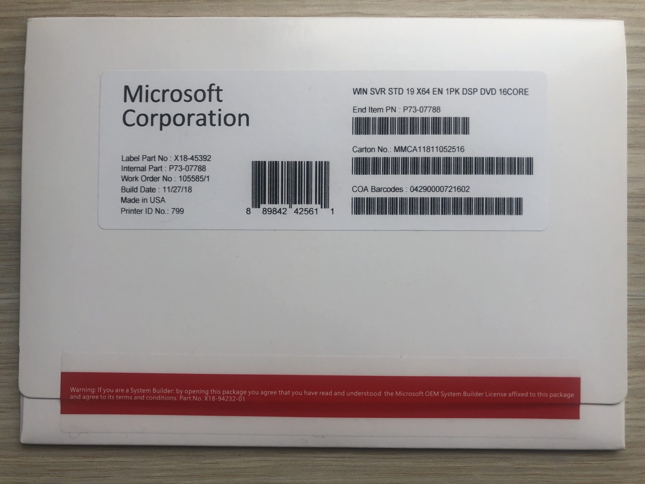 Windows server standard. Windows Server 2019 Standard OEM. Windows Server 2019 OEM 16 Core. P73-07788. Windows Server Standard Core 2019.